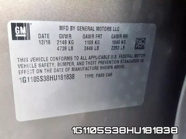 1G1105S38HU181838 фото 2