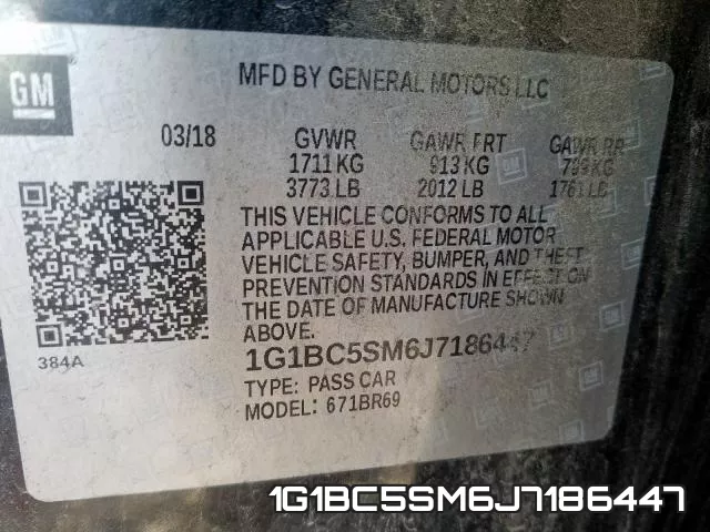 1G1BC5SM6J7186447 фото 2