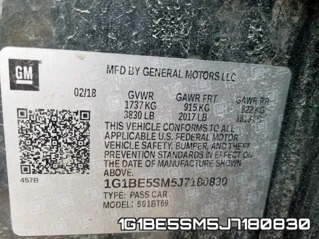 1G1BE5SM5J7180830 фото 2