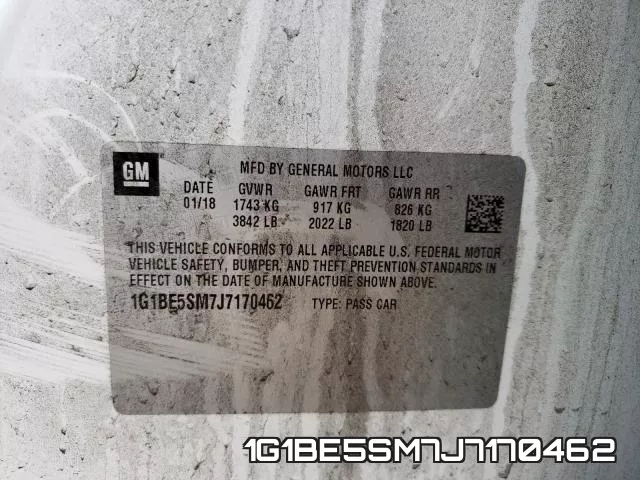 1G1BE5SM7J7170462 фото 2