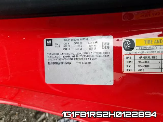 1G1FB1RS2H0122894 фото 2