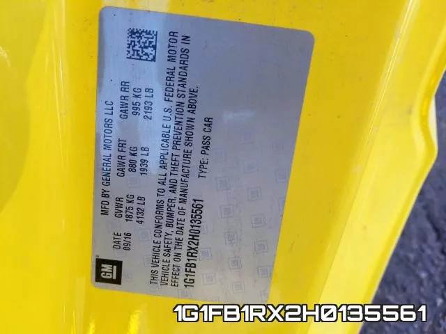 1G1FB1RX2H0135561 фото 2