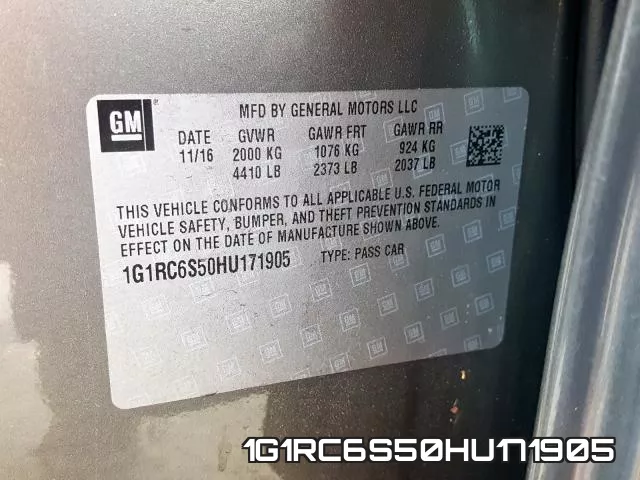 1G1RC6S50HU171905 фото 2