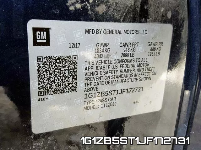 1G1ZB5ST1JF172731 фото 2