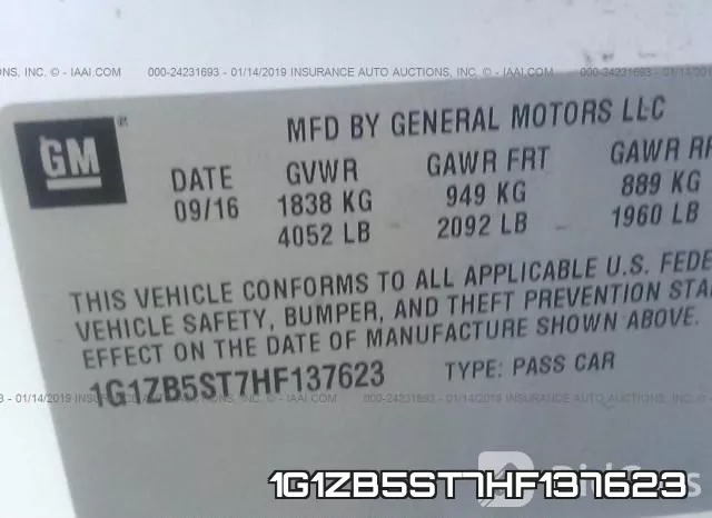 1G1ZB5ST7HF137623 фото 10