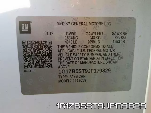 1G1ZB5ST9JF179829 фото 2