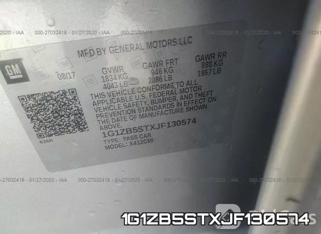 1G1ZB5STXJF130574 фото 10