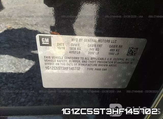 1G1ZC5ST3HF145702 фото 10