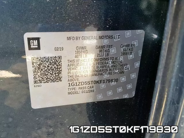 1G1ZD5ST0KF179830 фото 2