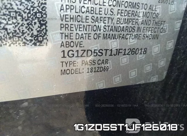 1G1ZD5ST1JF126018 фото 10