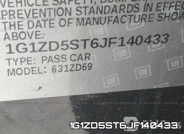 1G1ZD5ST6JF140433 фото 10