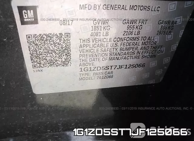 1G1ZD5ST7JF125066 фото 10