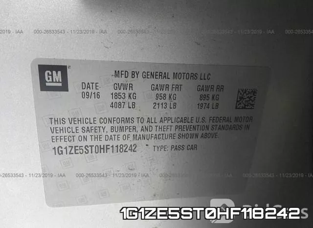 1G1ZE5ST0HF118242 фото 10