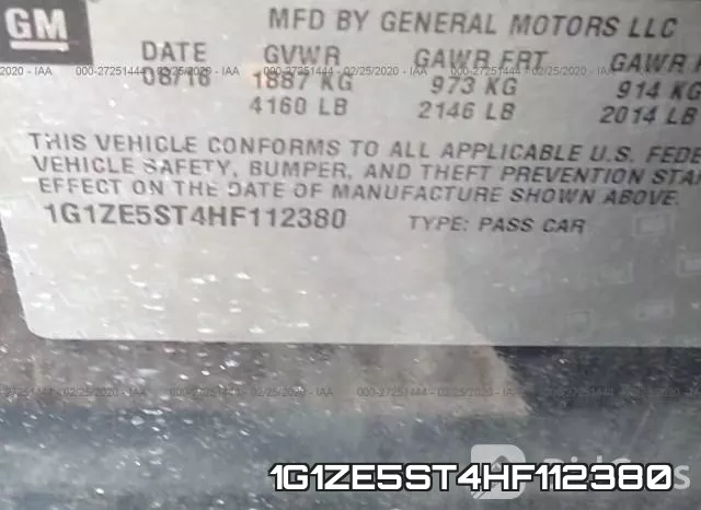1G1ZE5ST4HF112380 фото 10
