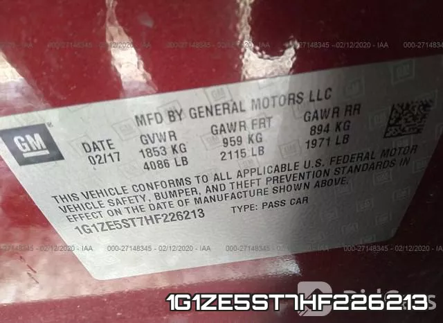 1G1ZE5ST7HF226213 фото 10