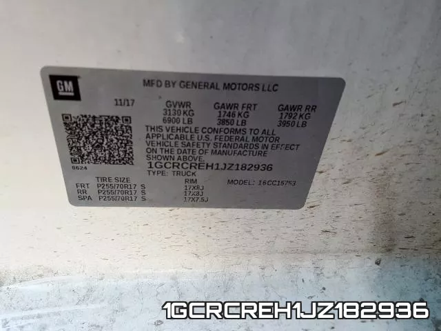 1GCRCREH1JZ182936 фото 2