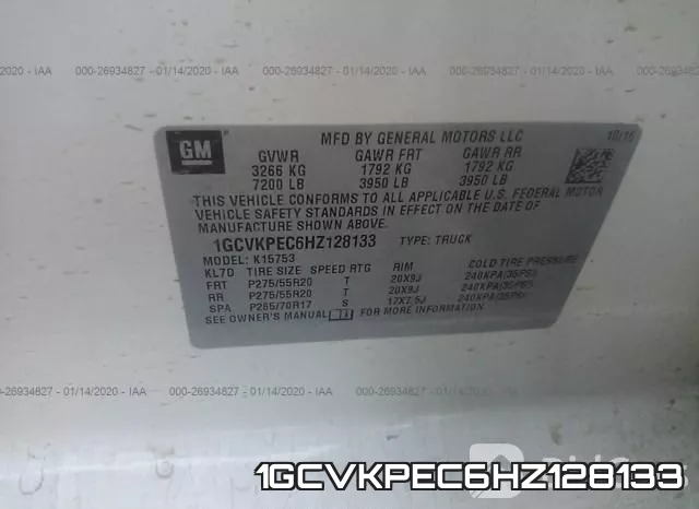 1GCVKPEC6HZ128133 фото 10