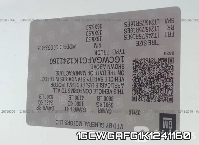 1GCWGAFG1K1241160 фото 10