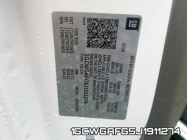 1GCWGAFG5J1911274 фото 2