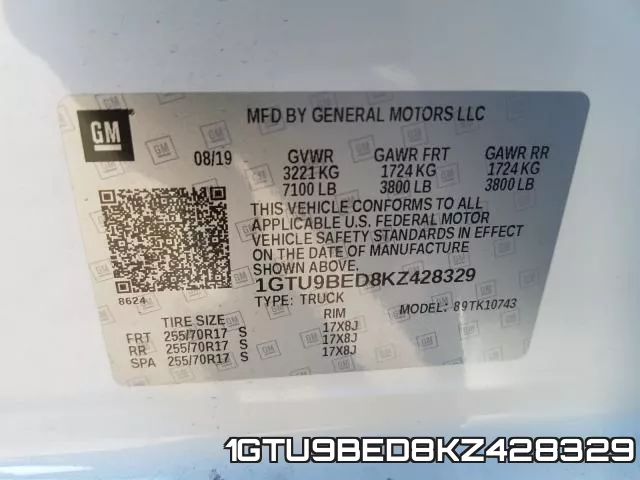 1GTU9BED8KZ428329 фото 2