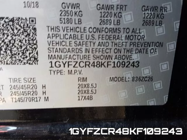 1GYFZCR48KF109243 фото 2