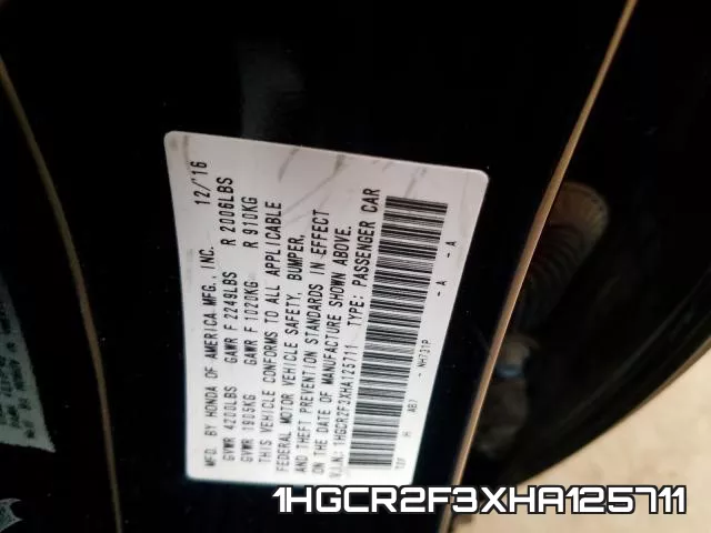 1HGCR2F3XHA125711 фото 2