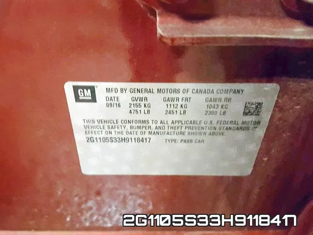 2G1105S33H9118417 фото 2