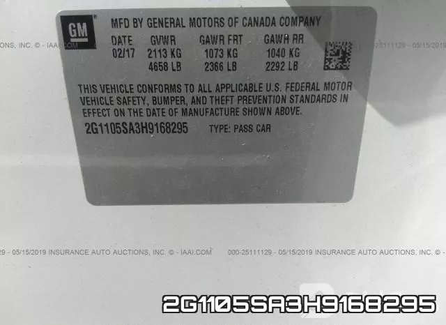 2G1105SA3H9168295 фото 10