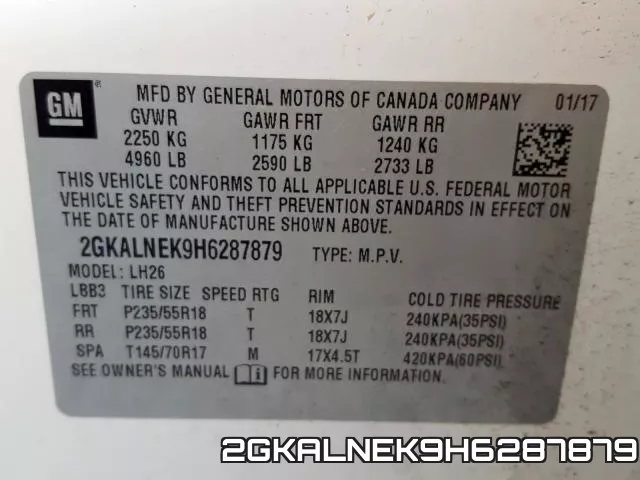 2GKALNEK9H6287879 фото 2