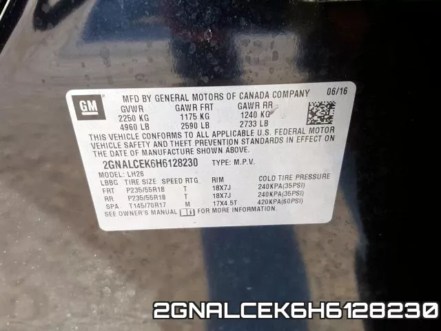 2GNALCEK6H6128230 фото 2