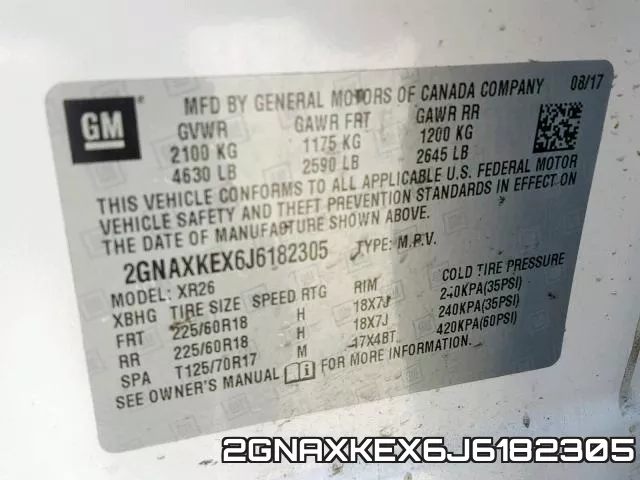 2GNAXKEX6J6182305 фото 2