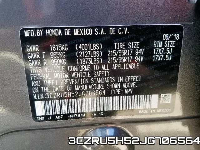 3CZRU5H52JG706564 фото 2