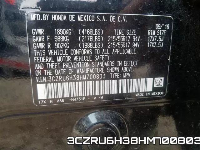 3CZRU6H38HM700803 фото 2