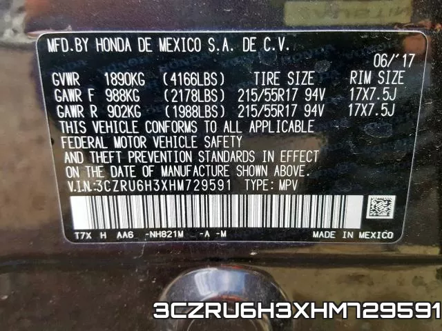 3CZRU6H3XHM729591 фото 2