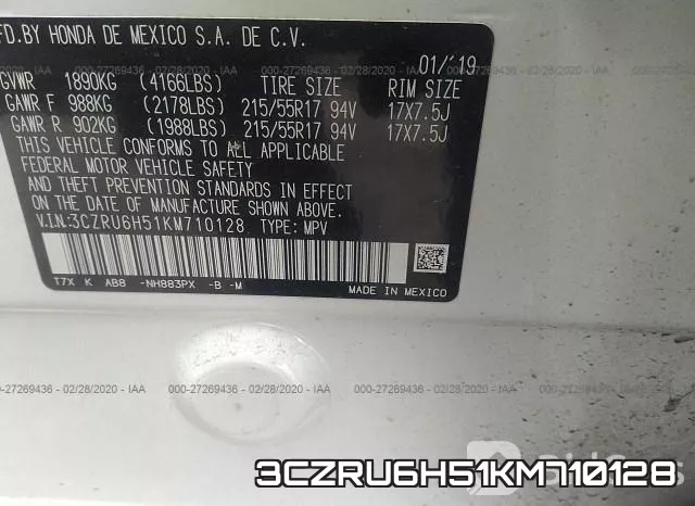 3CZRU6H51KM710128 фото 10