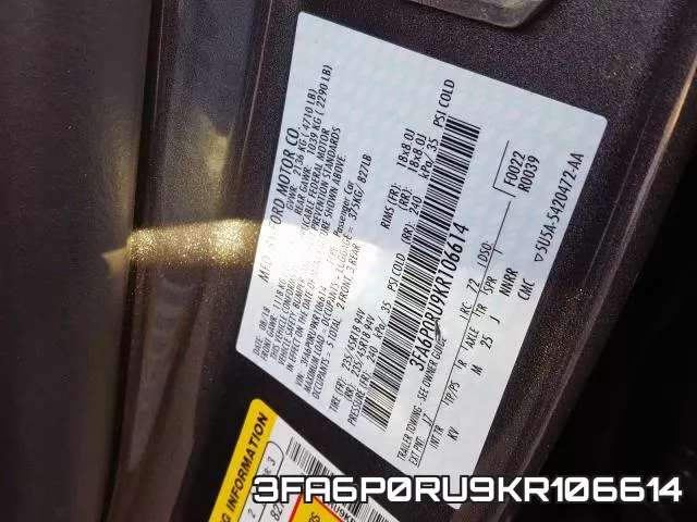 3FA6P0RU9KR106614 фото 2