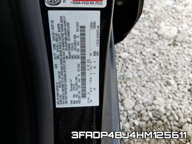 3FADP4BJ4HM125611 фото 2