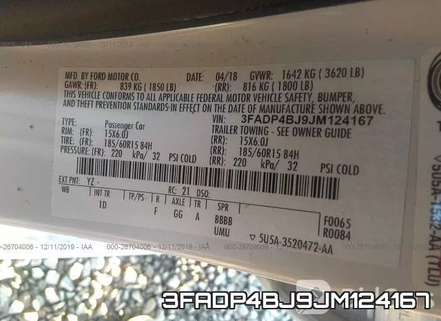 3FADP4BJ9JM124167 фото 10