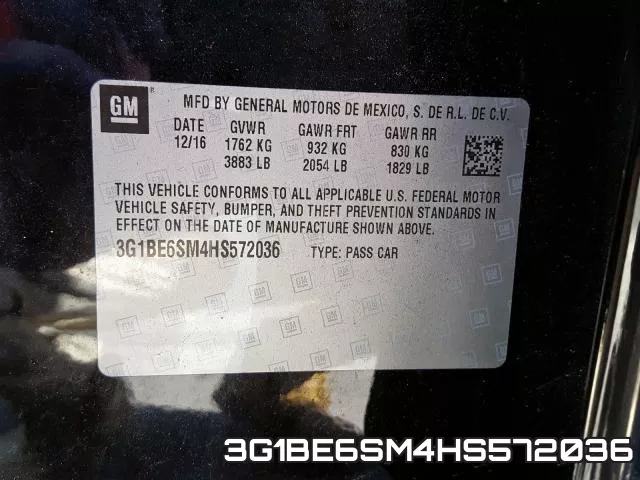 3G1BE6SM4HS572036 фото 2