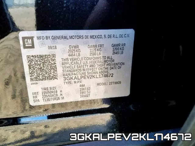 3GKALPEV2KL174672 фото 2