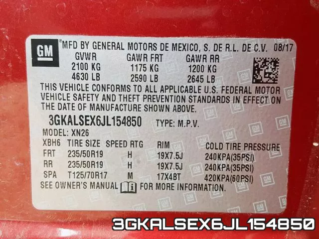 3GKALSEX6JL154850 фото 2