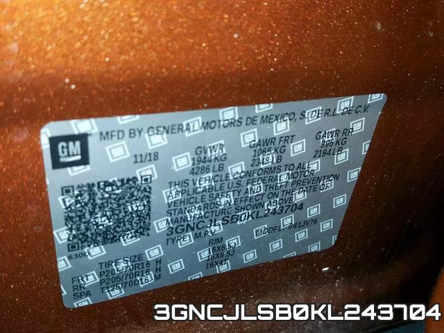 3GNCJLSB0KL243704 фото 2