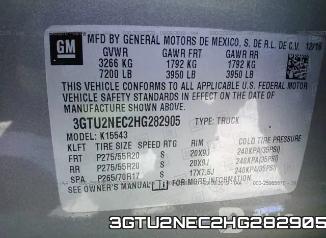 3GTU2NEC2HG282905 фото 10