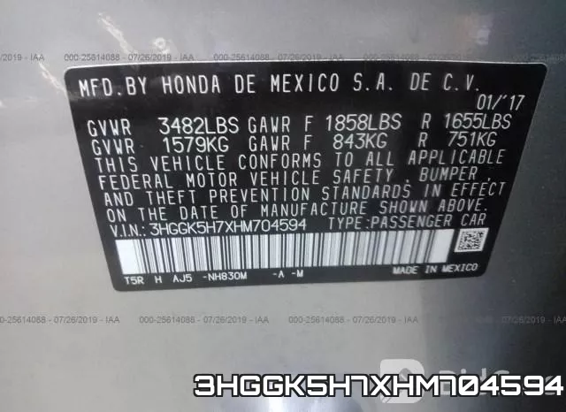 3HGGK5H7XHM704594 фото 10
