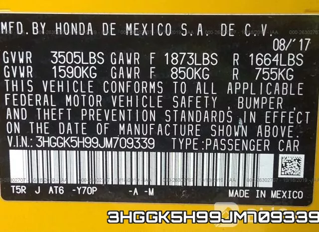 3HGGK5H99JM709339 фото 10