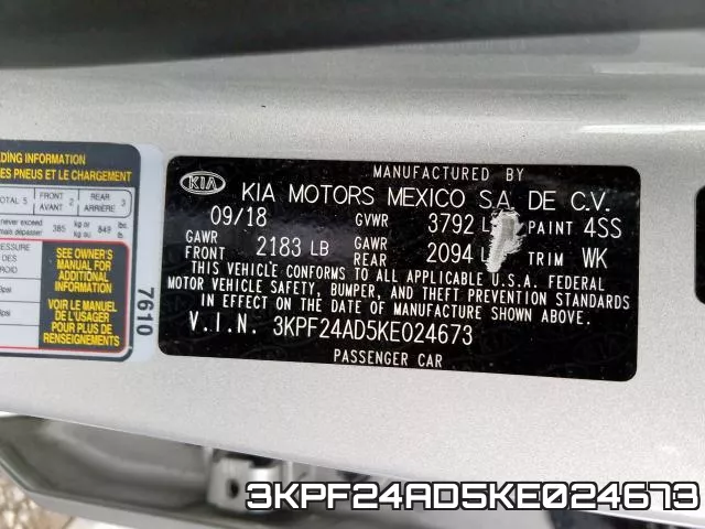 3KPF24AD5KE024673 фото 2