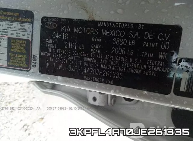 3KPFL4A70JE261335 фото 10