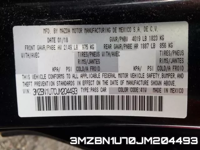 3MZBN1U70JM204493 фото 2