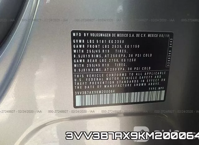 3VV3B7AX9KM200064 фото 10