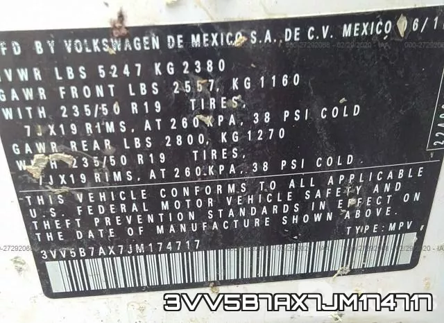 3VV5B7AX7JM174717 фото 10